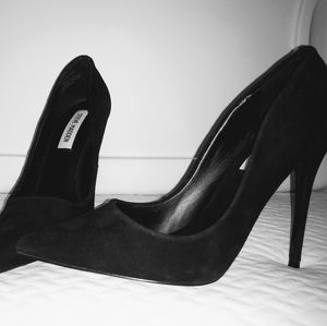 Steve Madden Black Velvet/Suede Stiletto Heels